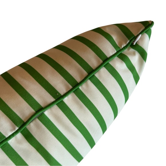 New! kate spade x Target 20"x20" Stripe Square Throw Pillow Green Cream - Picture 3 of 3